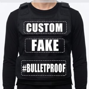 Customizable bulletproof vest black with luxury branding